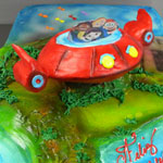 Spaceship Decorated Kids Cake