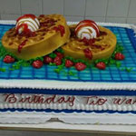 Waffle Decorated Cake